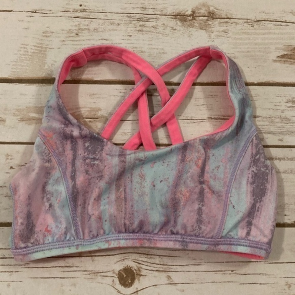 Lululemon Ivivva Girls Complete Focus Reversible Sports Bra Size 10